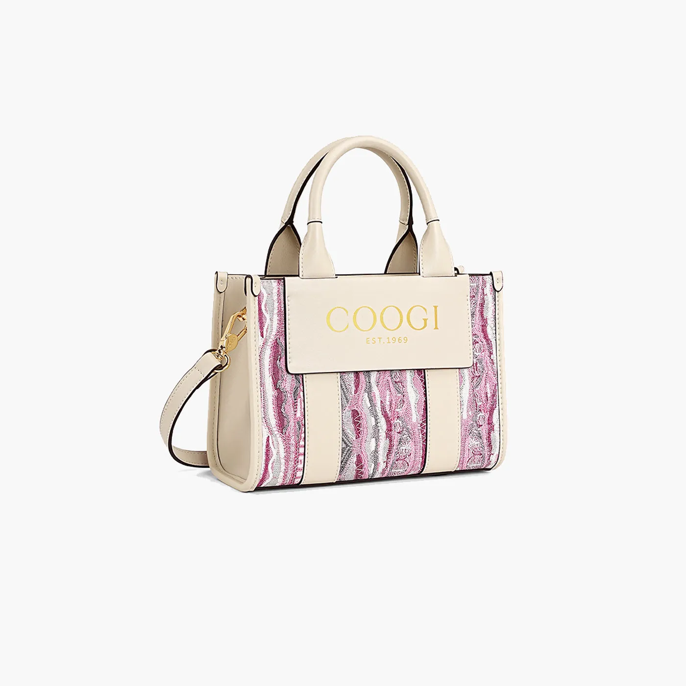 COOGI Hamptons geantă mini fuchsia piele imprimată