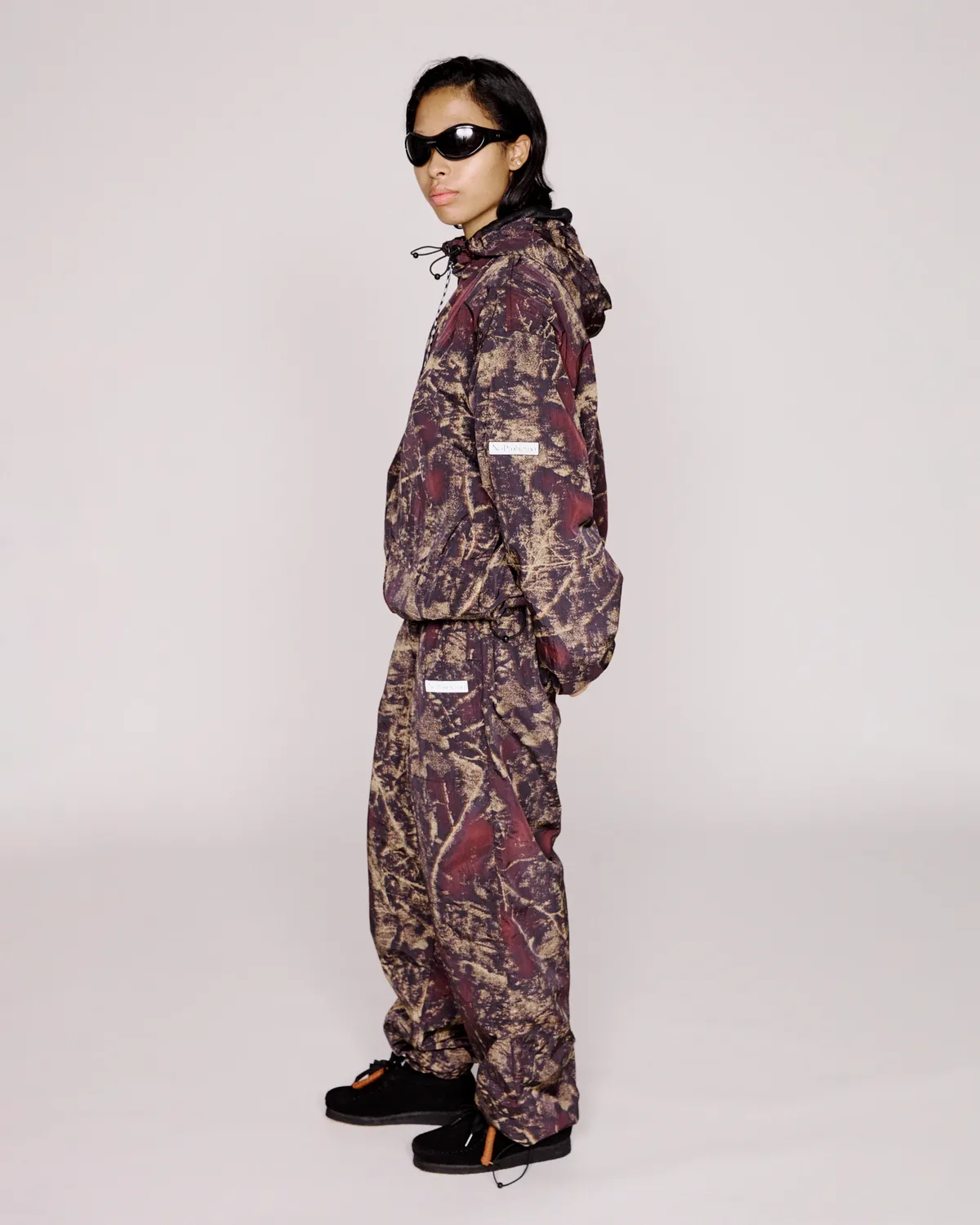 No Problemo Forest Glitch Nylon Pant pantaloni camo