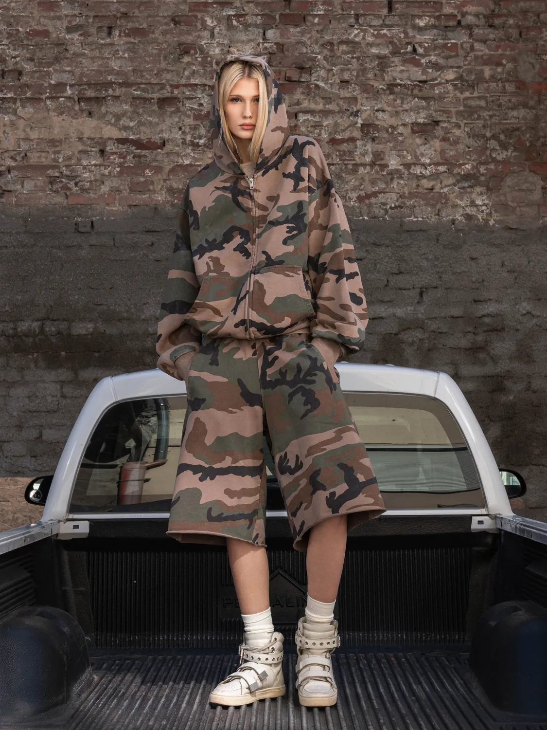 Enrage Maxi Shorts pantaloni scurți camo bumbac