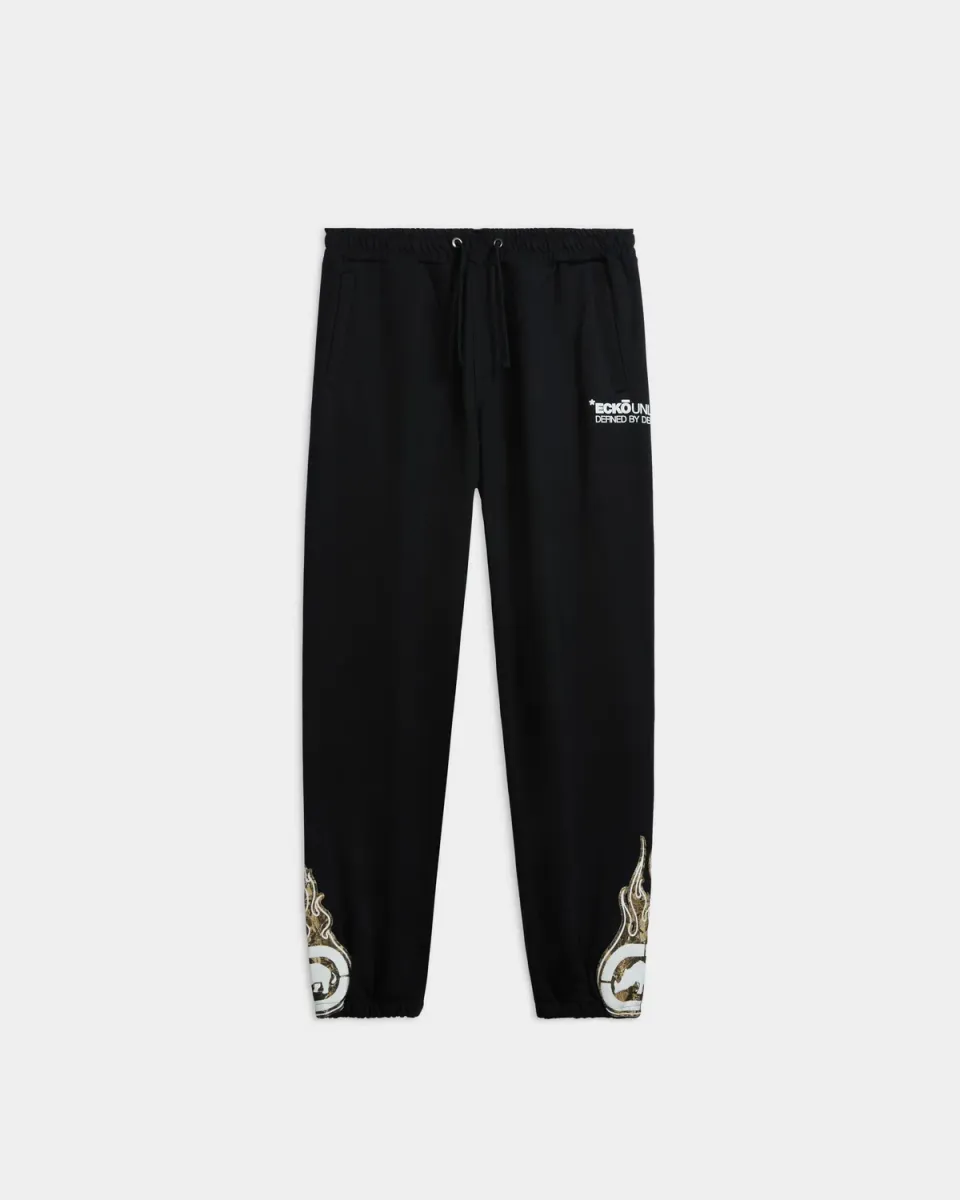 Ecko Red Leafy on Fire joggeri fleece negri