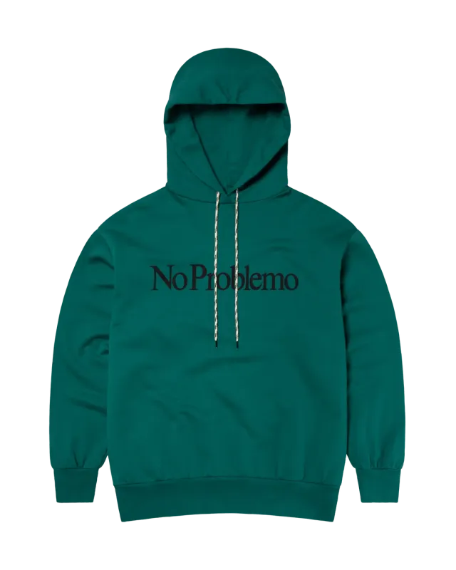 No Problemo Hoodie hanorac verde bumbac