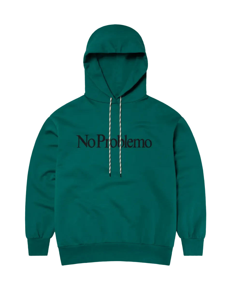 No Problemo Hoodie hanorac verde bumbac