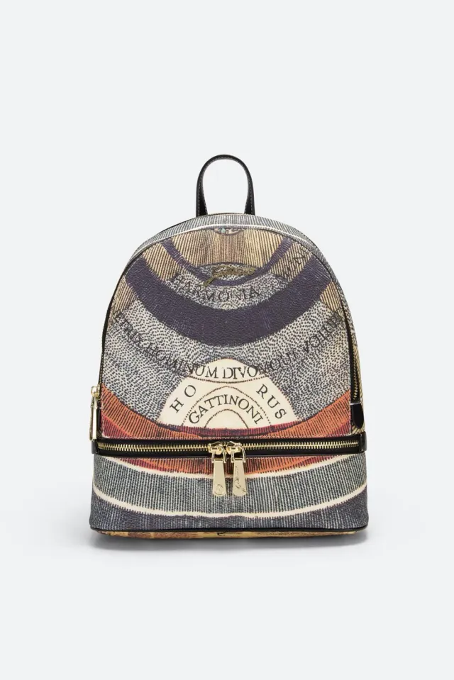 Gattinoni Planetarium Classic rucsac mediu watercolor cu fermoar