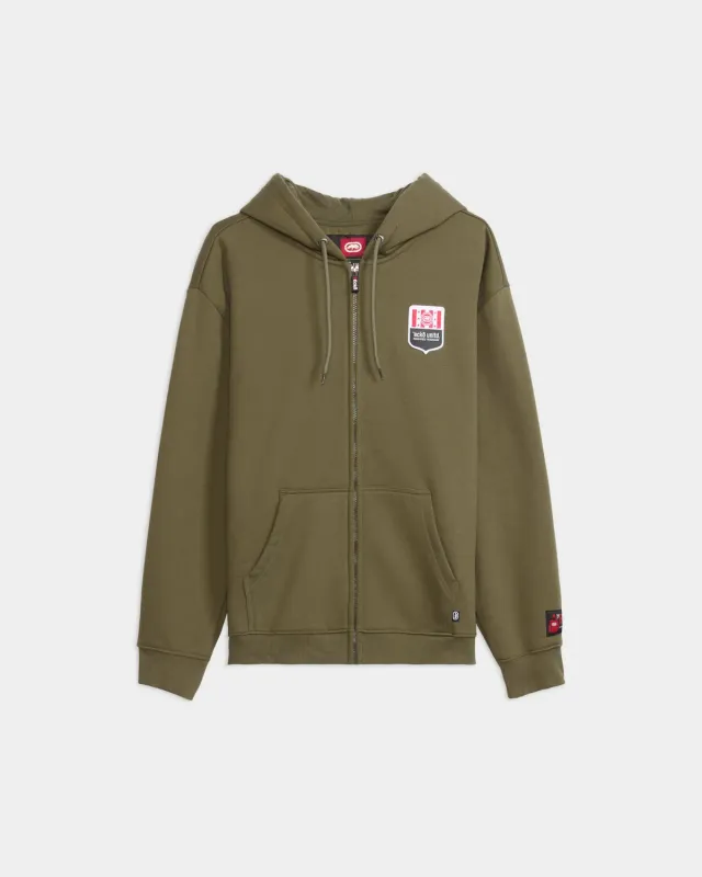 Ecko Red Cornerstone hanorac cu fermoar masline