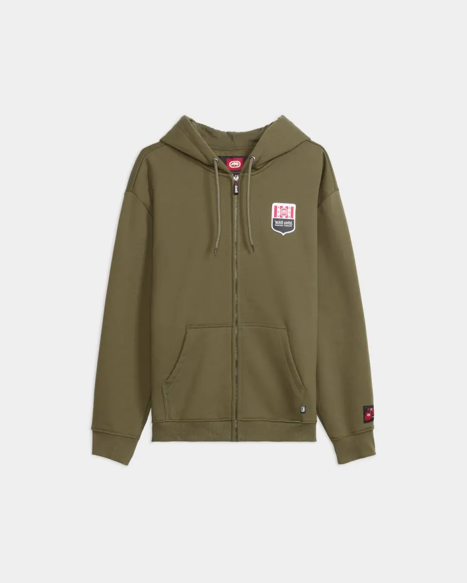 Ecko Red Cornerstone hanorac cu fermoar masline