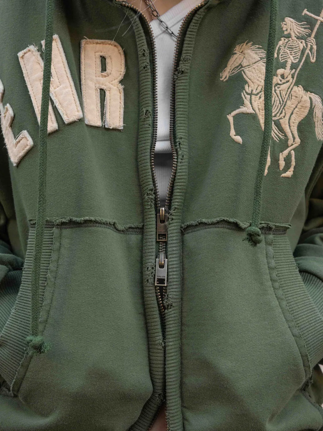 Enrage 2010 Zip Hoodie hanorac verde bumbac