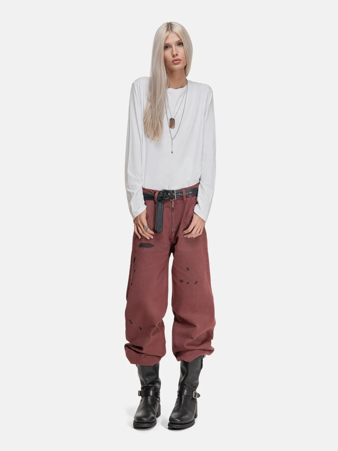 Enrage Daily Longsleeve bluză albă bumbac modal
