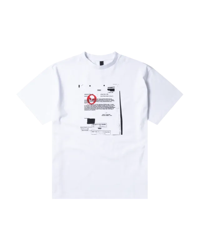 No Problemo Redacted SS Tee tricou alb bumbac gros