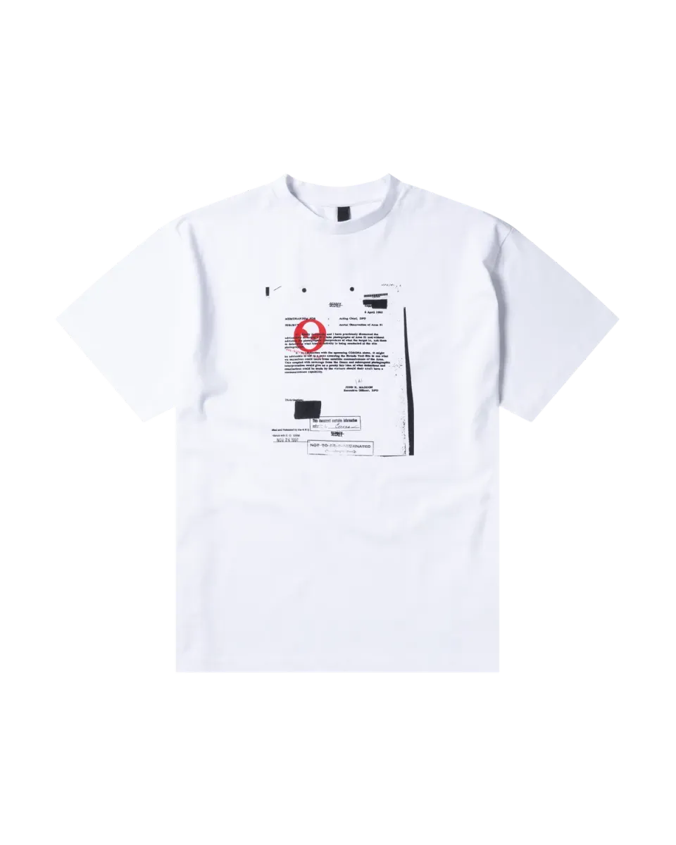 No Problemo Redacted SS Tee tricou alb bumbac gros