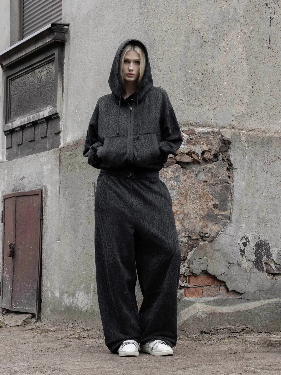 Enrage 2010 pantaloni de trening leopard negru