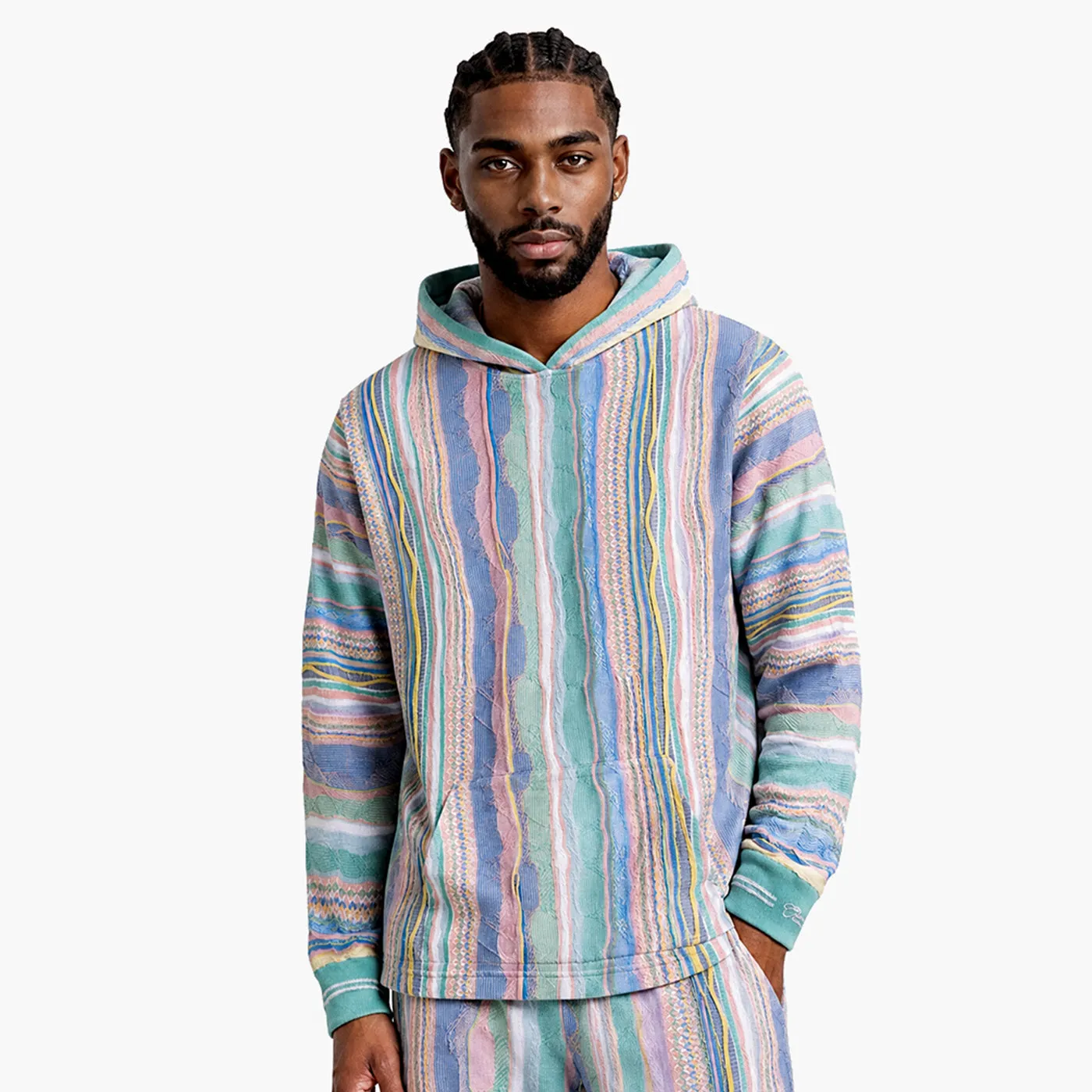 COOGI Light Weight Hoody tricotat roz-galben bumbac