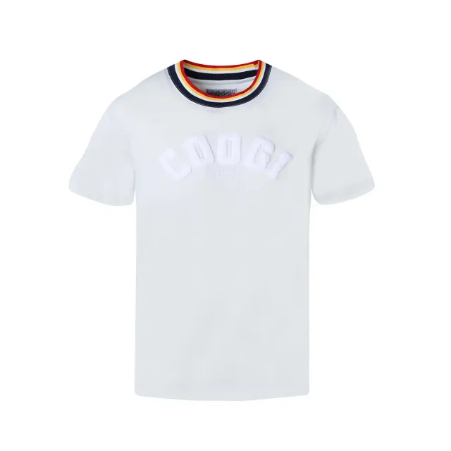 COOGI Block Logo tricou oversized Bone bumbac greu