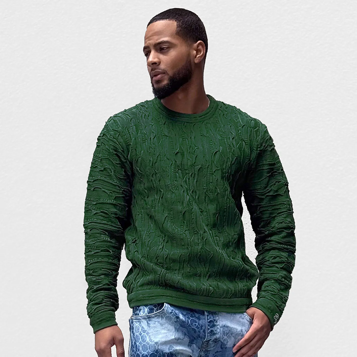 COOGI Jade Crewneck pulover bumbac mercerizat