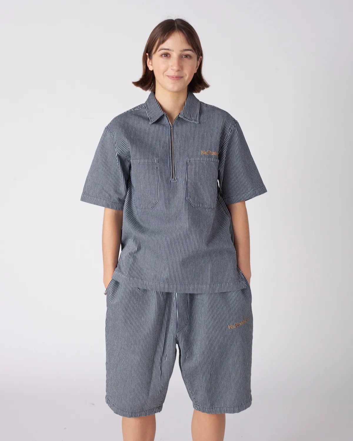 Mini Problemo Work Short pantaloni scurți denim albaștri M