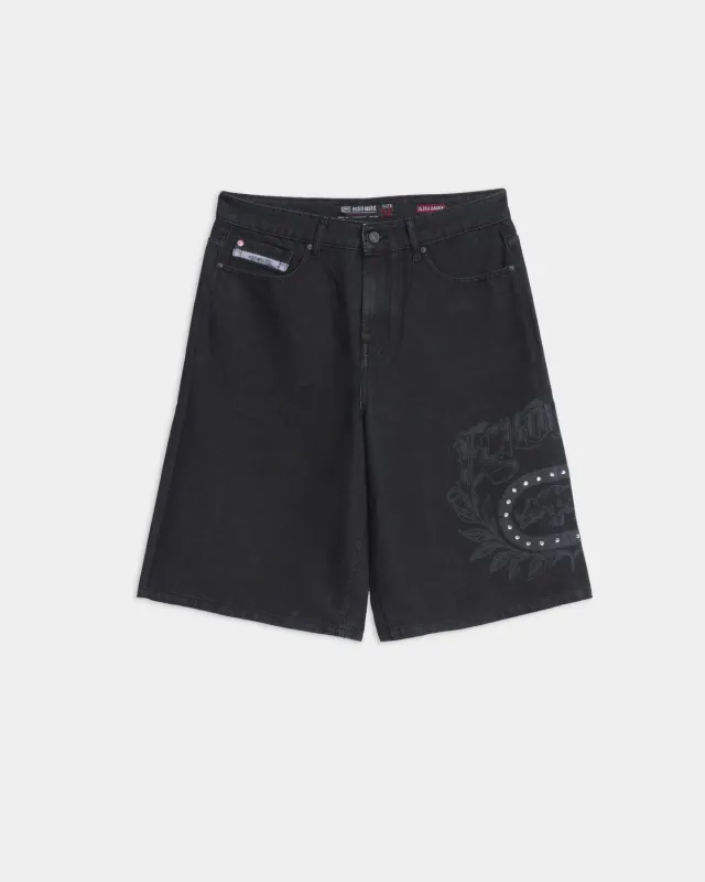 Ecko Red Denim Shorts pantaloni scurți baggy