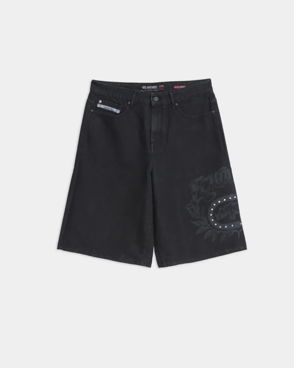 Ecko Red Denim Shorts pantaloni scurți baggy