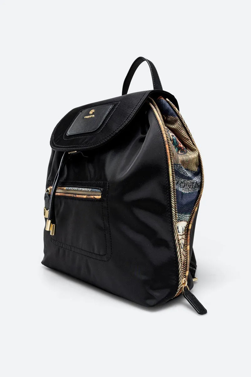 Gattinoni Colorsoul rucsac negru nailon extensibil