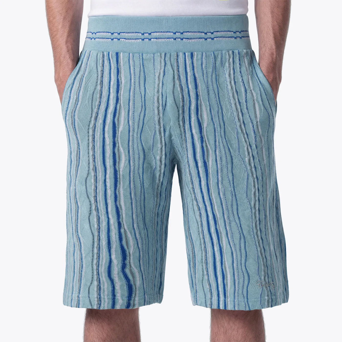 COOGI Light Weight Sweater Knit pantaloni scurti albastru