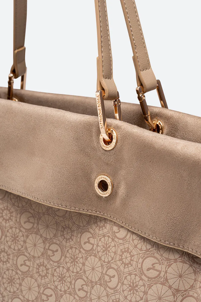 Gattinoni Teodosia Beige geanta de umar reversibila