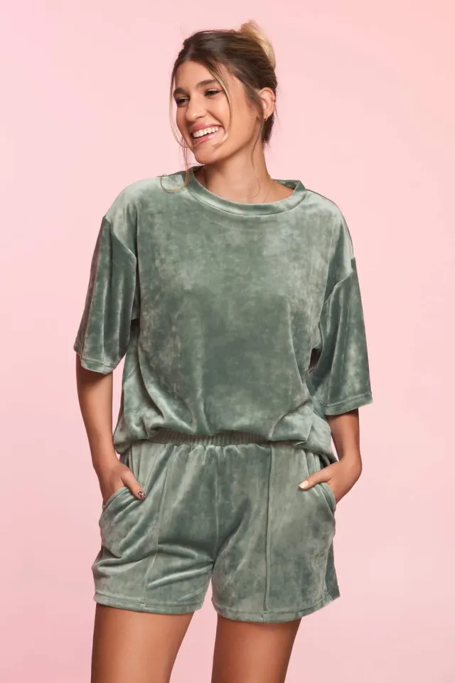 Walk in Love trening pantaloni scurți verde salvie