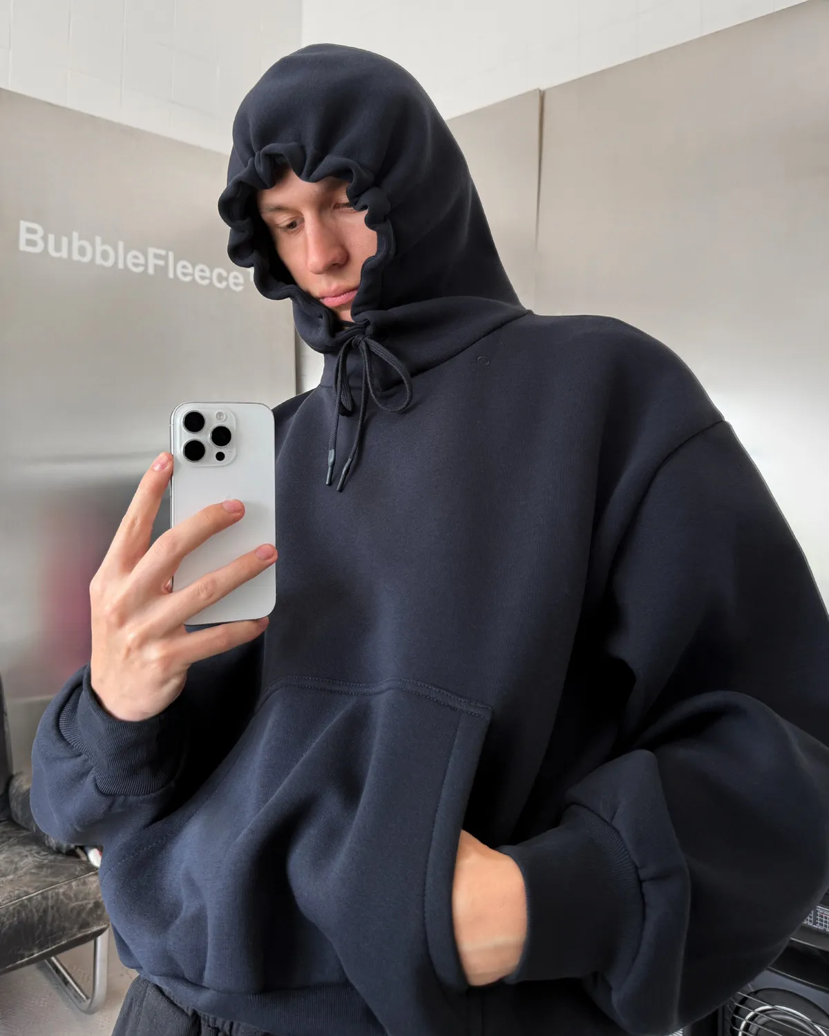 Enrage Bubble hanorac negru Night BubbleFleece 2.0
