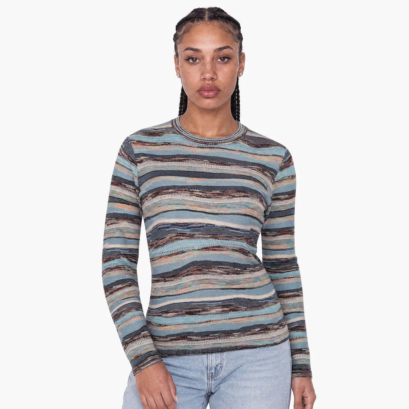 COOGI All-Season bluză tricotată damă albastru multicolor