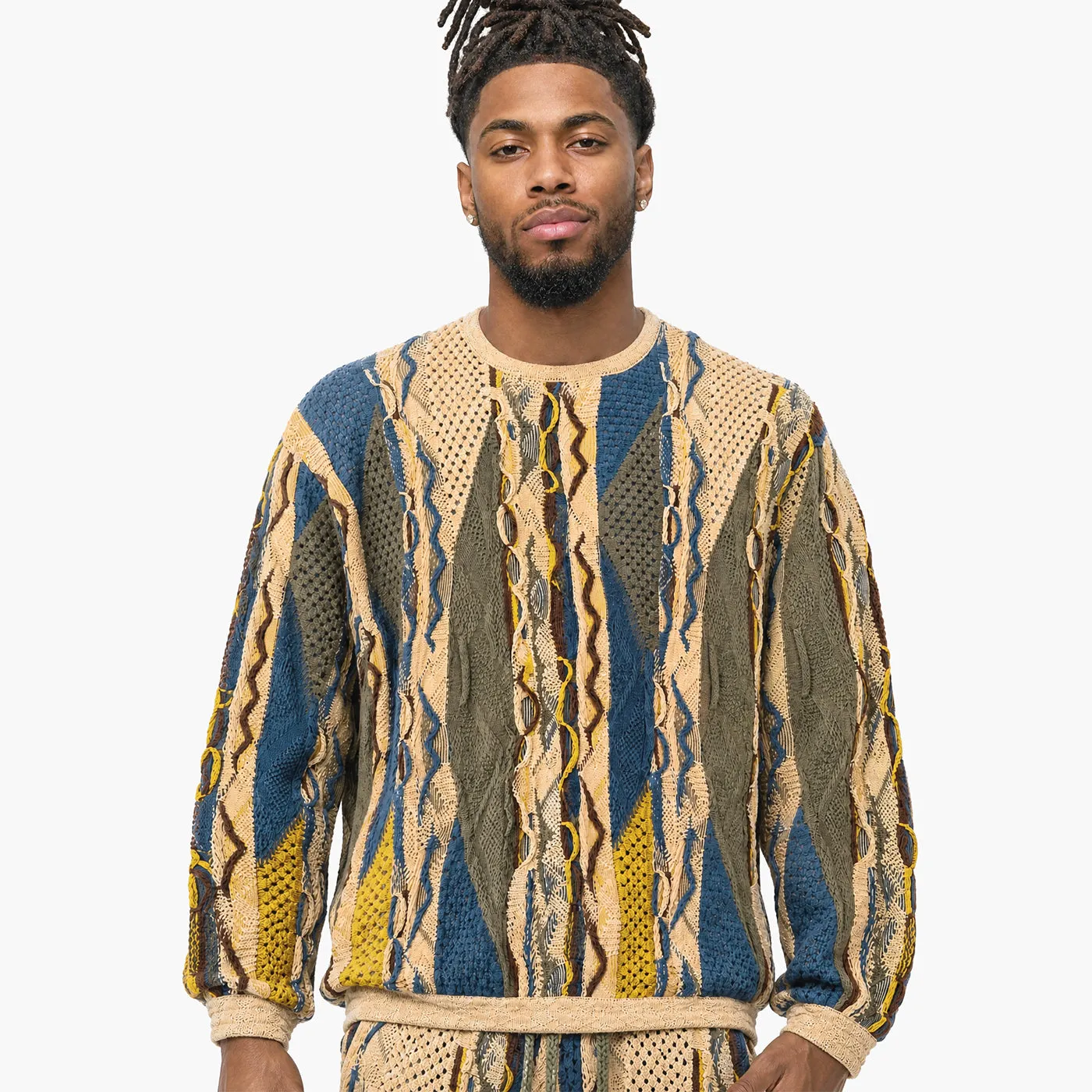 COOGI Heavy Weight Fashion Knit Crewneck pulover multicolor