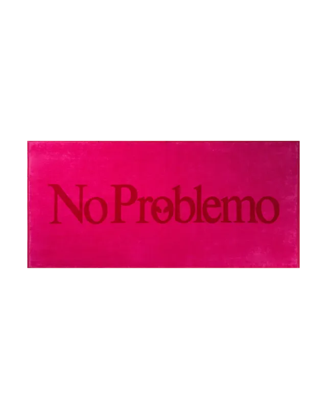 No Problemo Beach Towel prosop plajă roz cu grafic