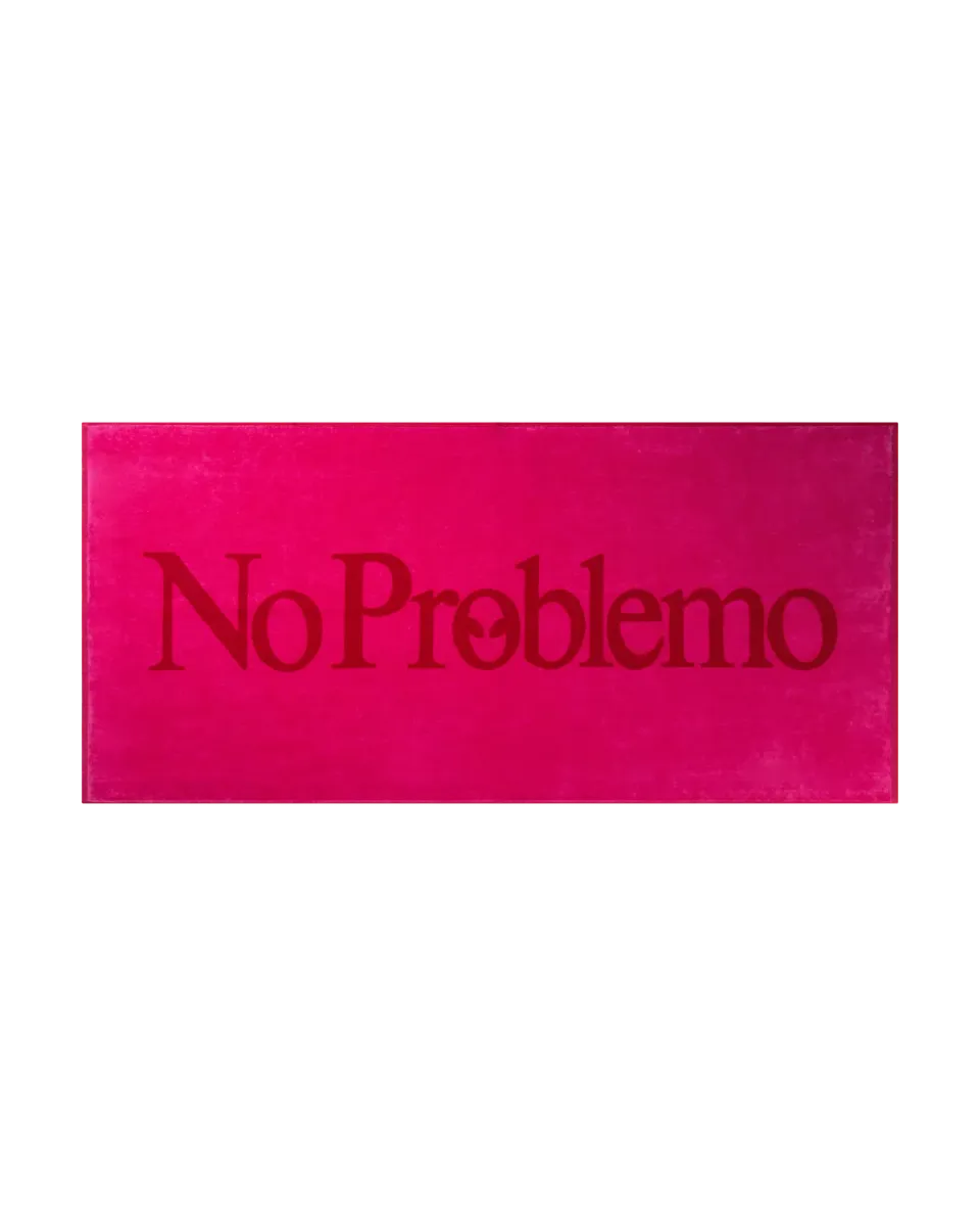 No Problemo Beach Towel prosop plajă roz cu grafic