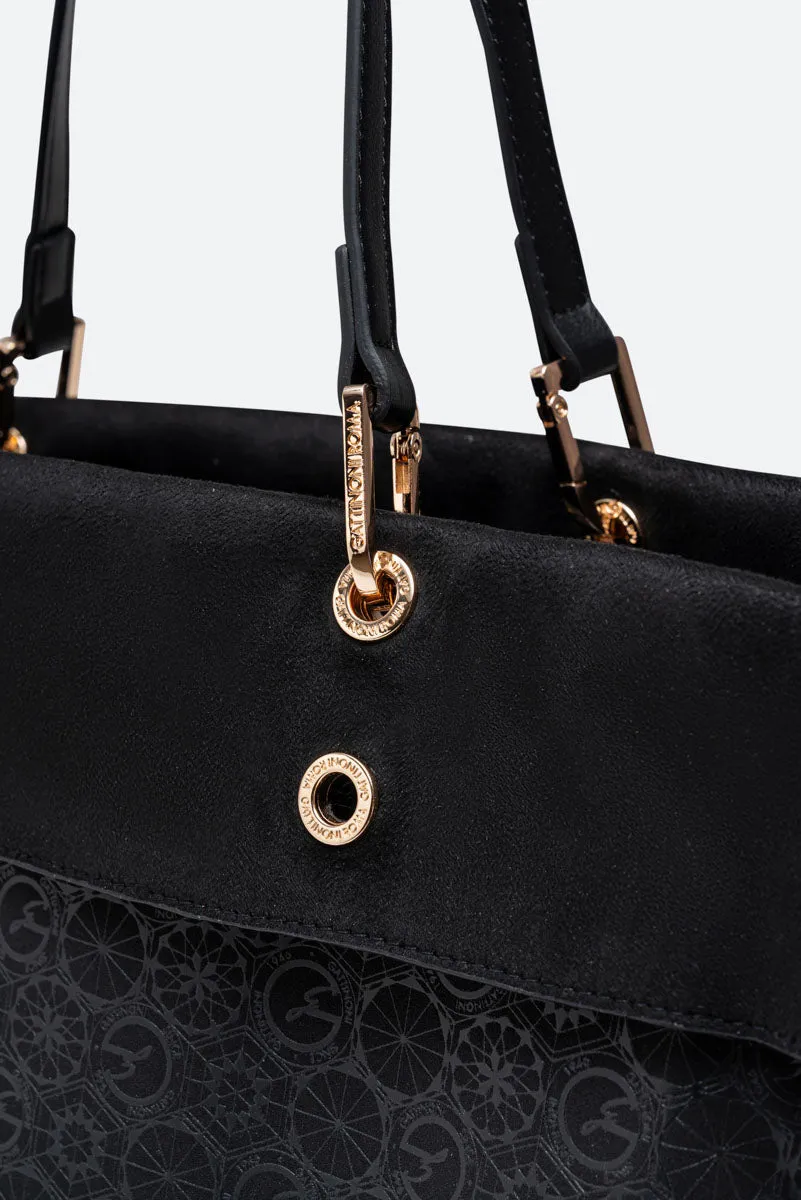 Gattinoni Teodosia geanta umar neagra reversibila