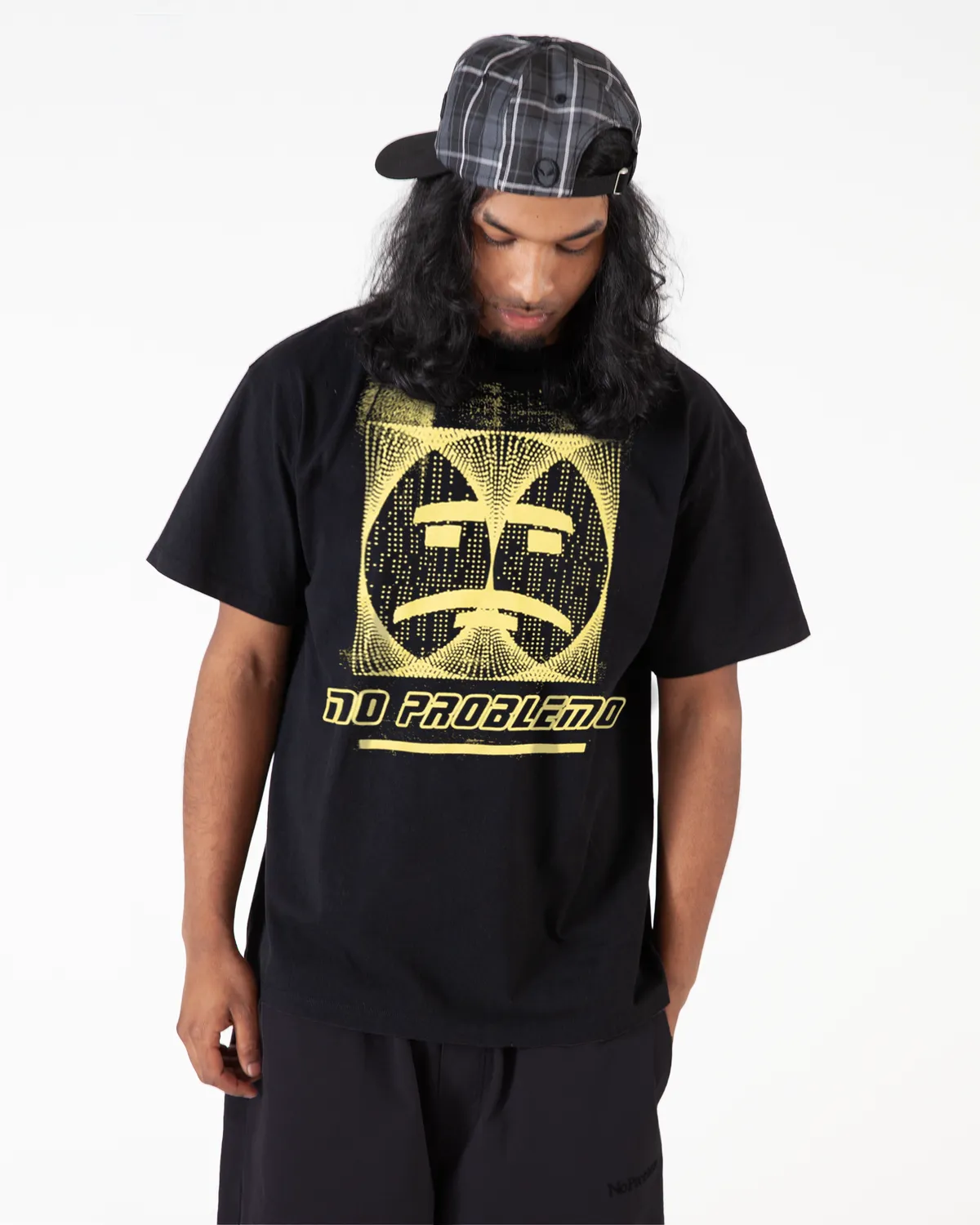 No Problemo Dot Vortex tricou negru bumbac 180 GSM