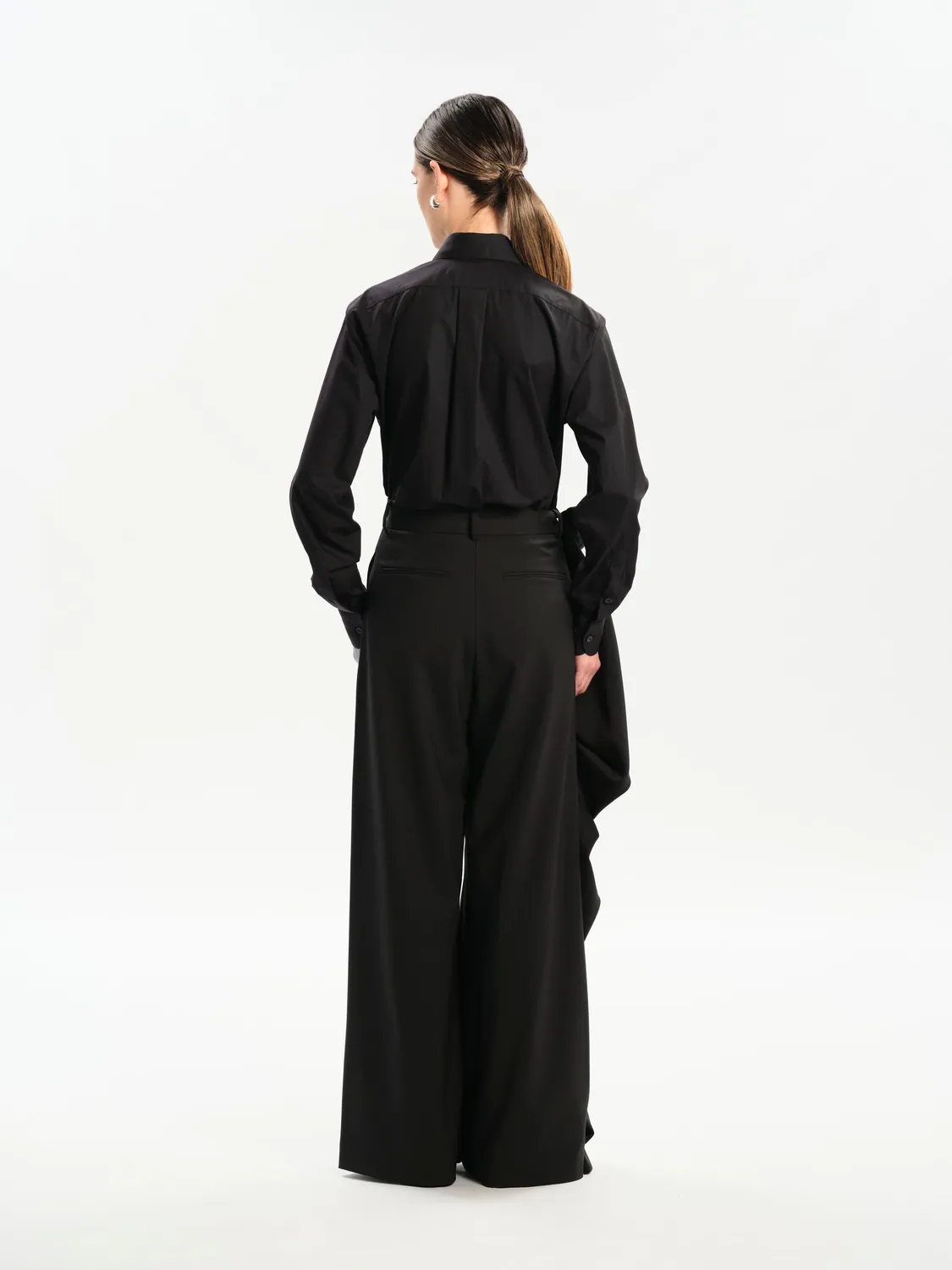 Dualitae Solene Black Trousers pantaloni negri 113 cm
