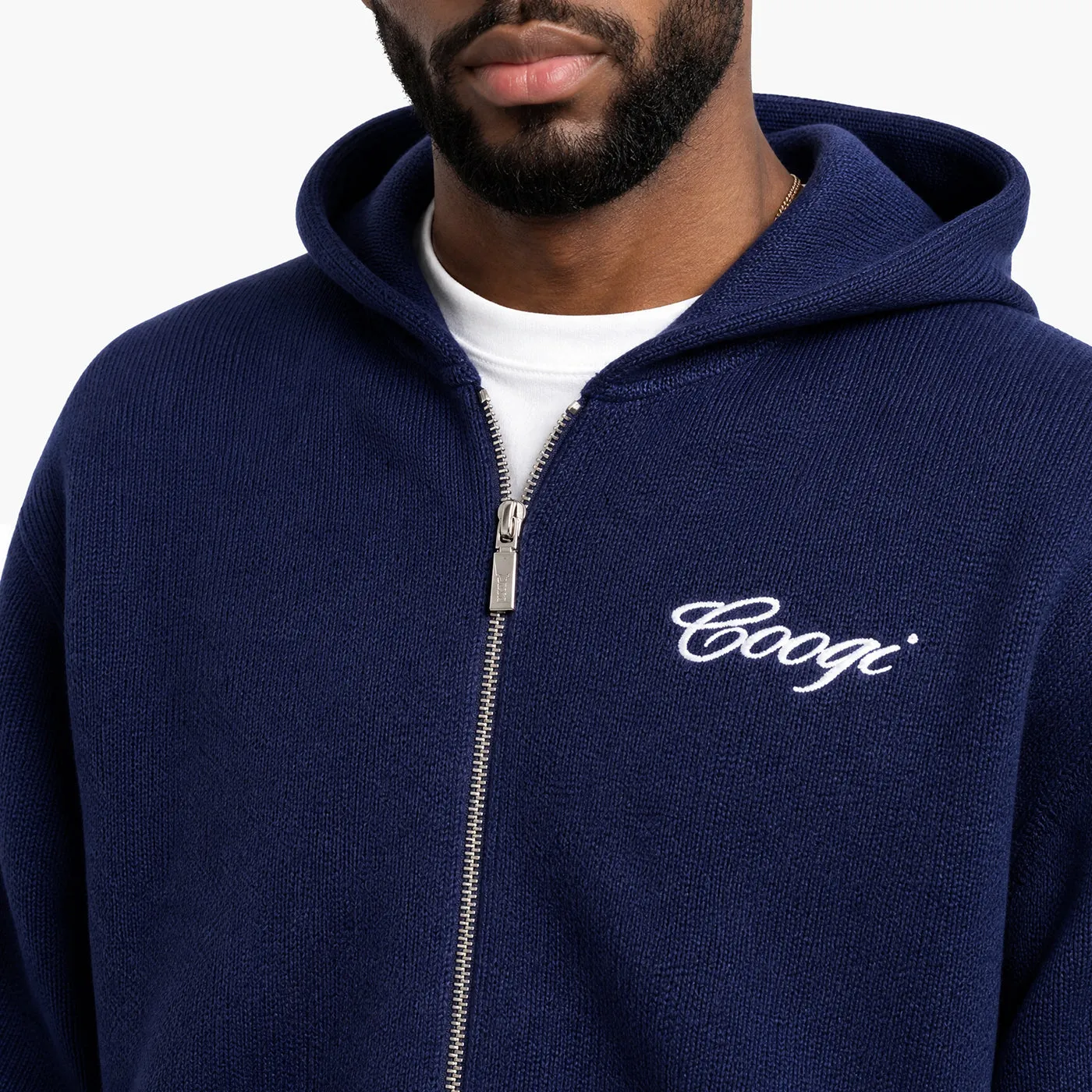 COOGI Heavy Weight Fashion Knit hanorac albastru bumbac gros