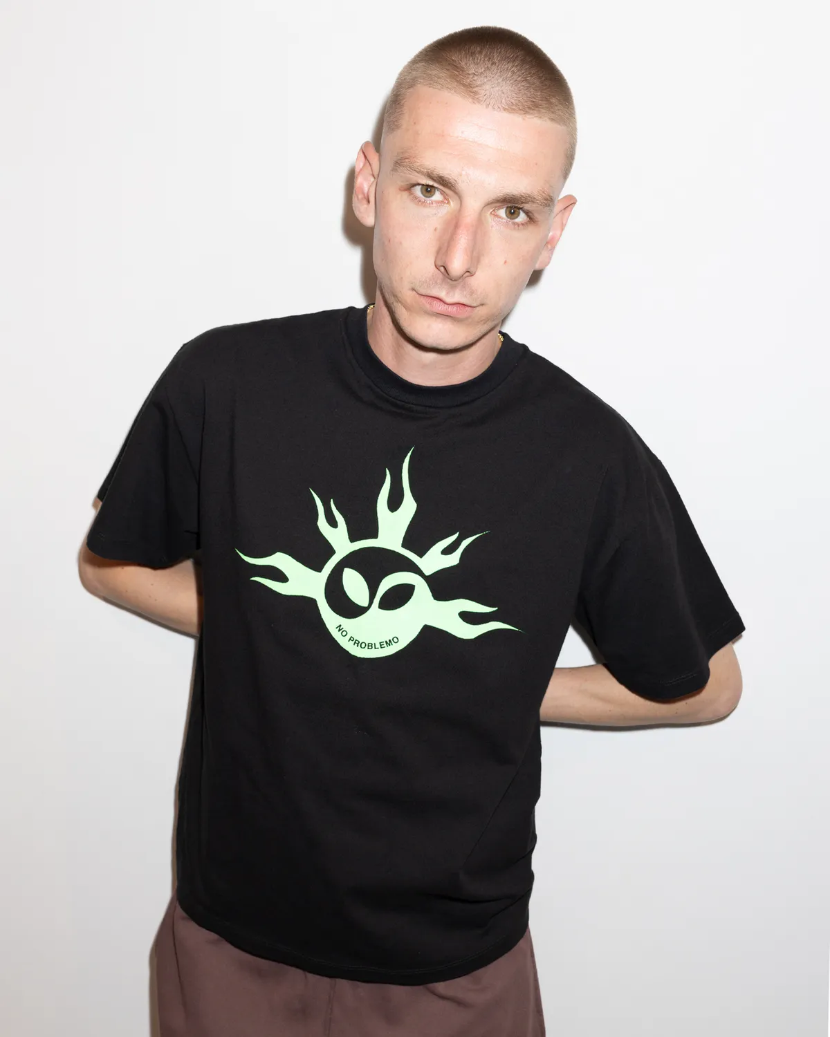 No Problemo No Yang SS Tee tricou negru bumbac greu