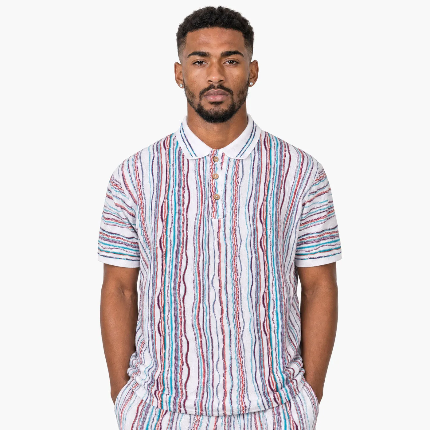 COOGI Light Weight polo tricot alb bumbac