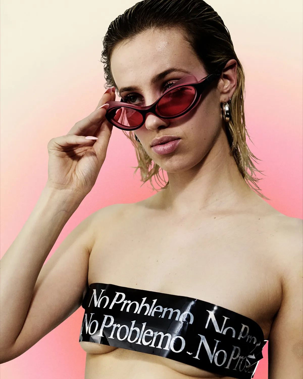 No Problemo Lyra ochelari de soare negru oval