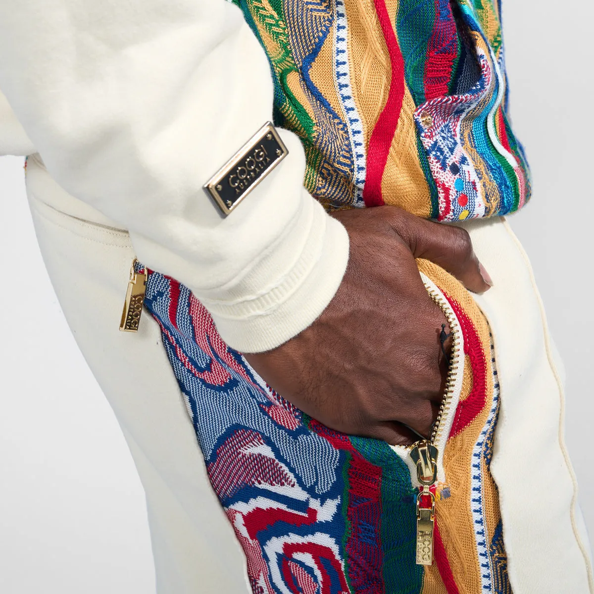 COOGI Classic Sweater Pieced pantaloni jogging fleece bumbac