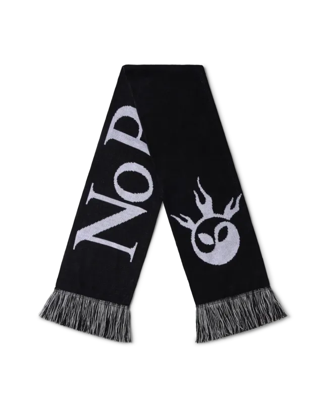 No Problemo No Yang Scarf fular negru acrilic