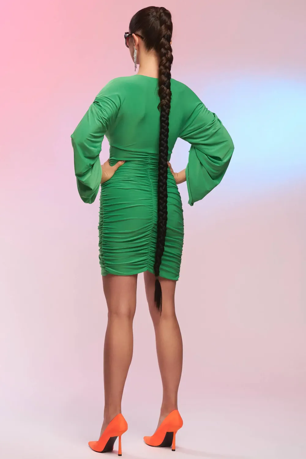 Grama Shop Mai Tai rochie verde electric