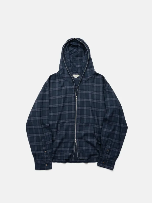 Enrage Flannel Hoodie hanorac bleumarin flanel