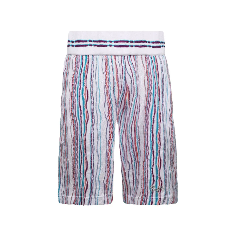 COOGI Light Weight Sweater pantaloni scurti albi bumbac mercerizat