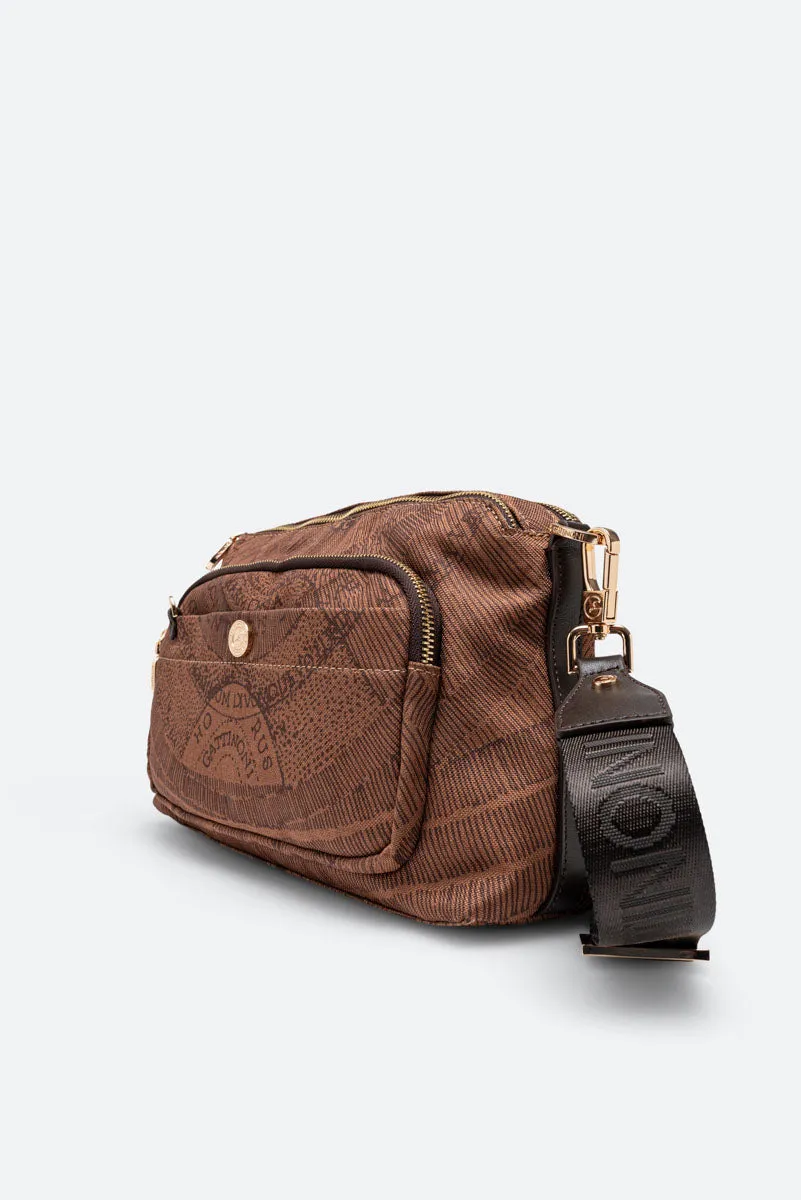 Gattinoni Maya Experience geanta crossbody maro nylon
