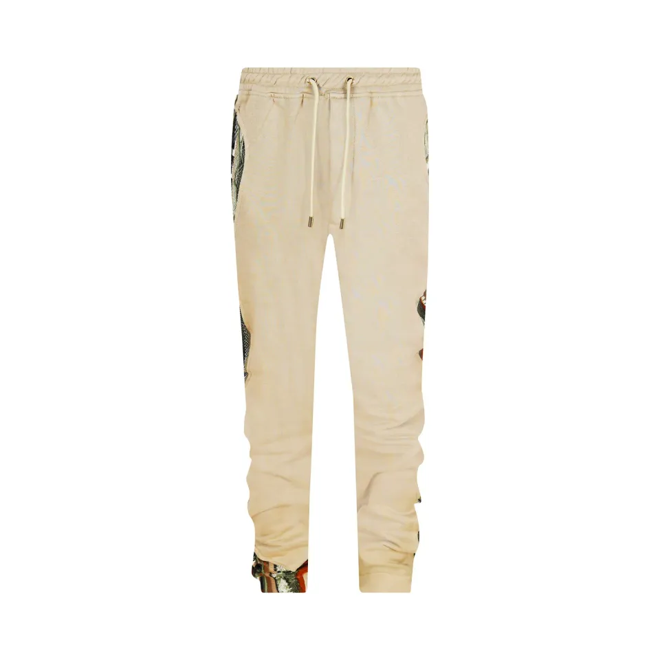 COOGI Fleece Jogger pantaloni kaki bumbac gros