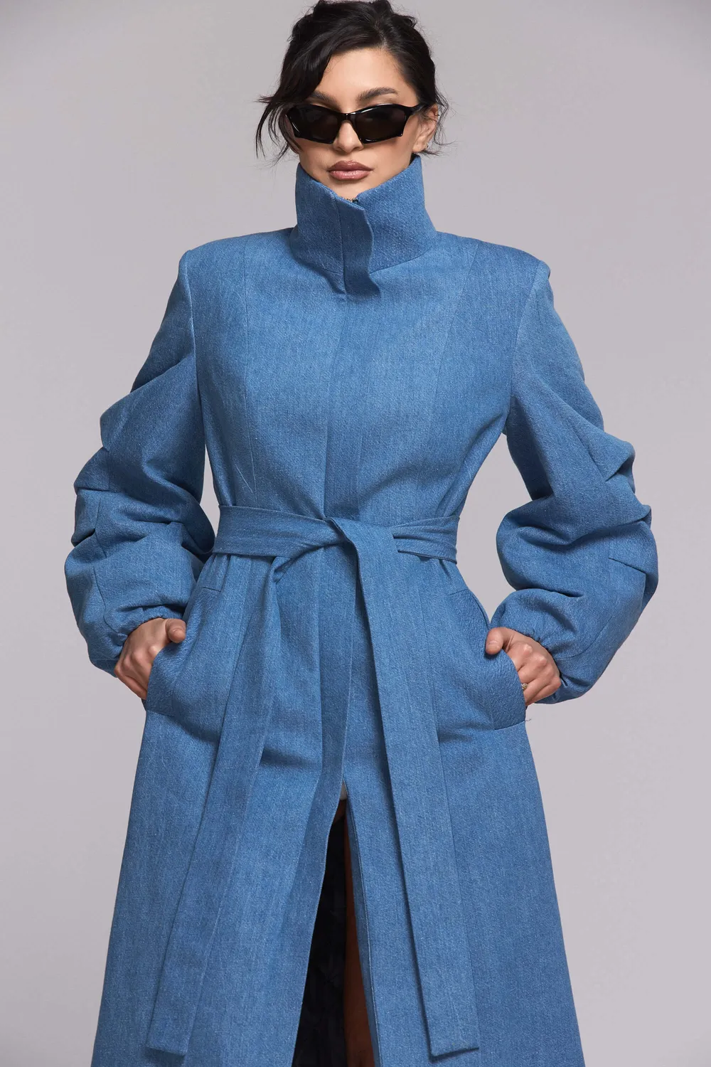 Grama Shop Denim trench bumbac organic S