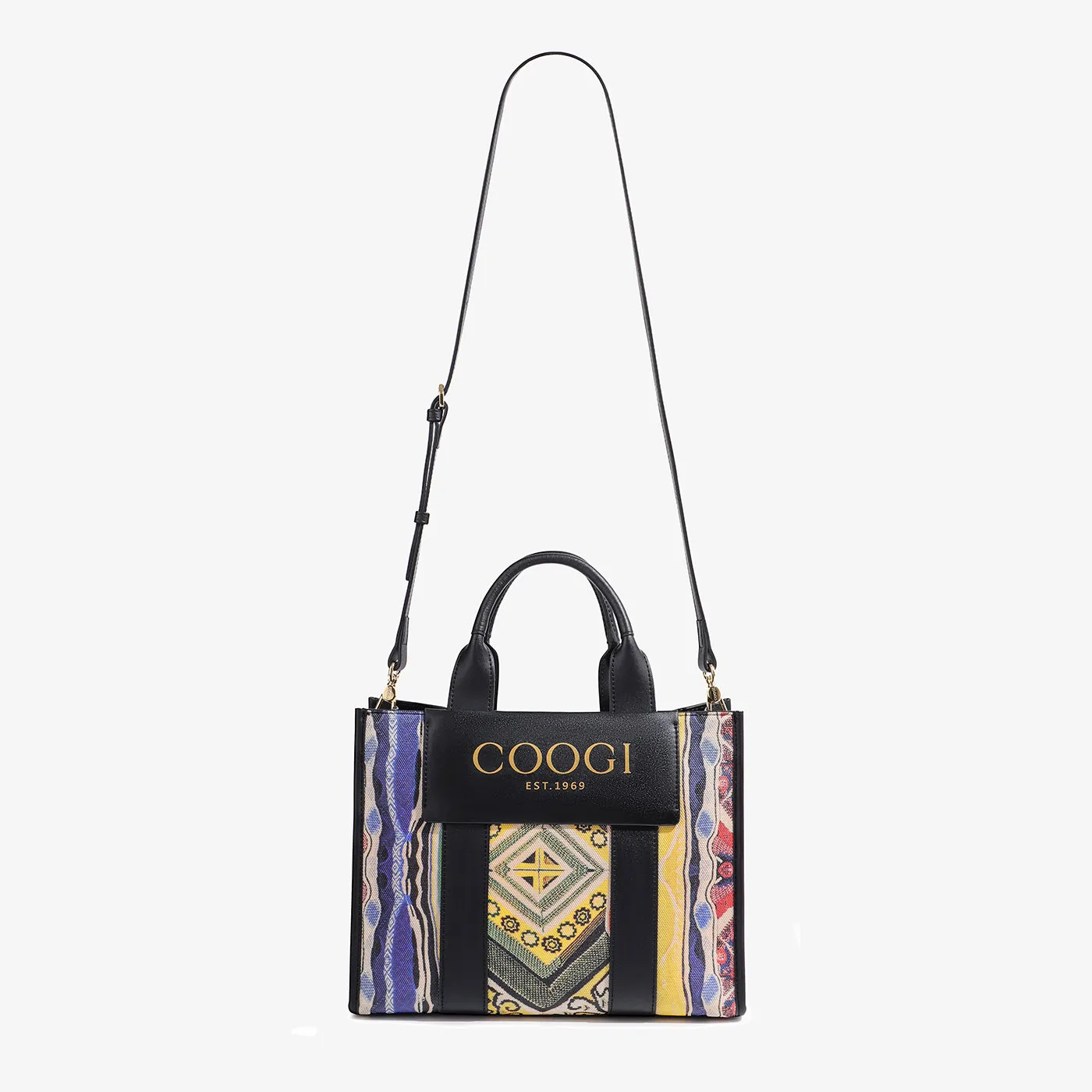 COOGI Hamptons geantă tote neagră piele sintetică