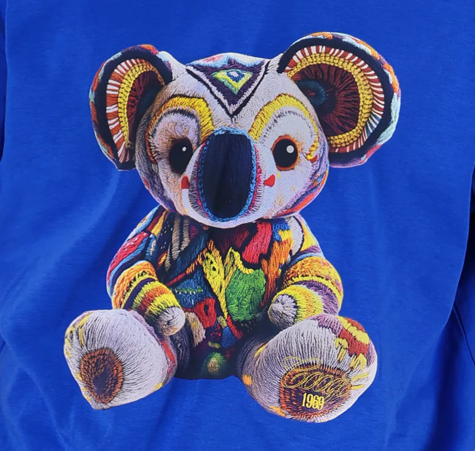 COOGI Koala Tricou oversized albastru royal bumbac