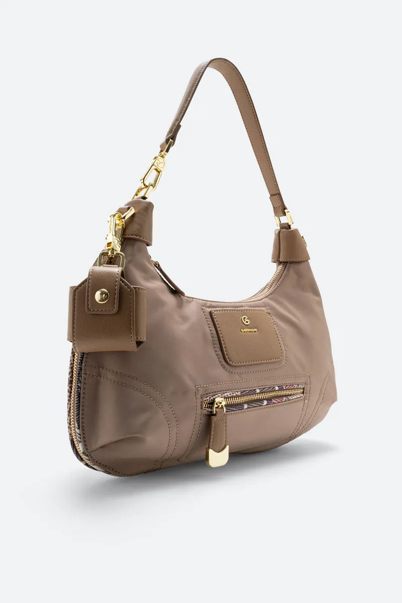 Gattinoni Colorsoul Hobo geantă bej nailon