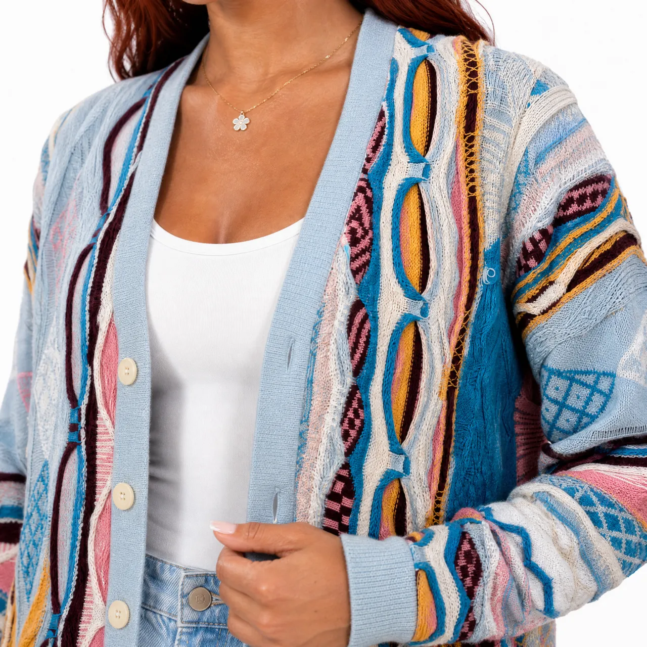 COOGI Florida cardigan dama pastel bumbac