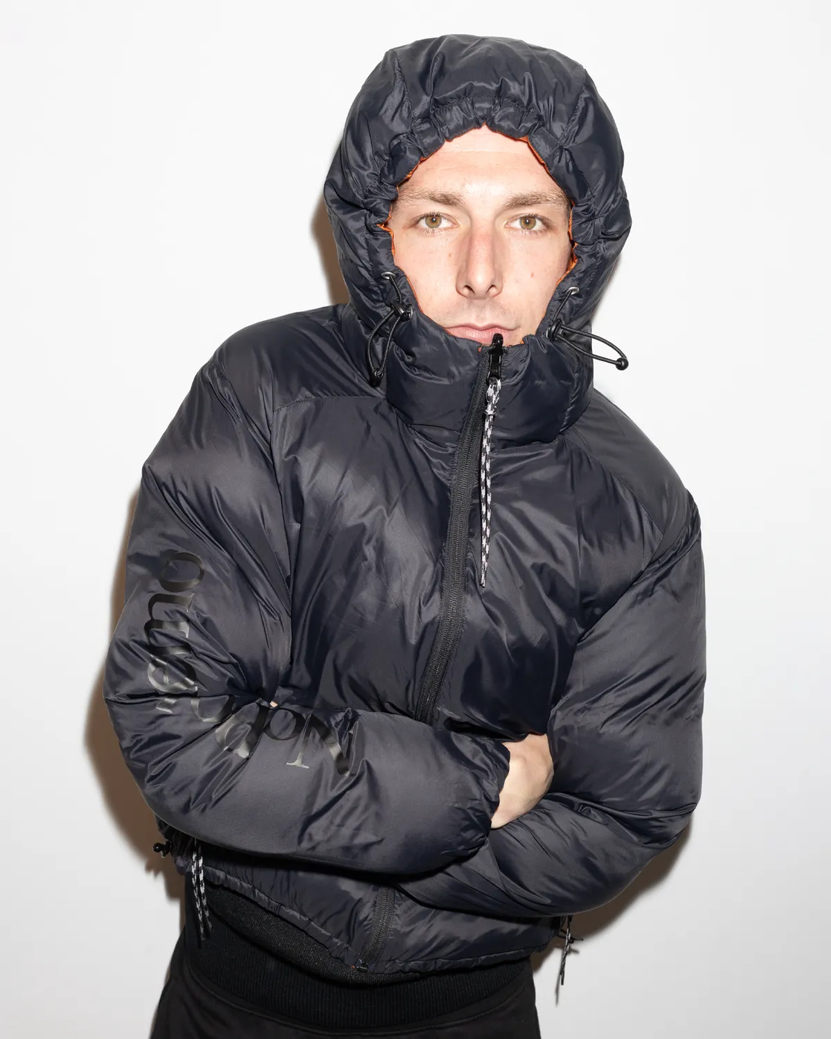 No Problemo Down Puffer geaca portocalie reversibila