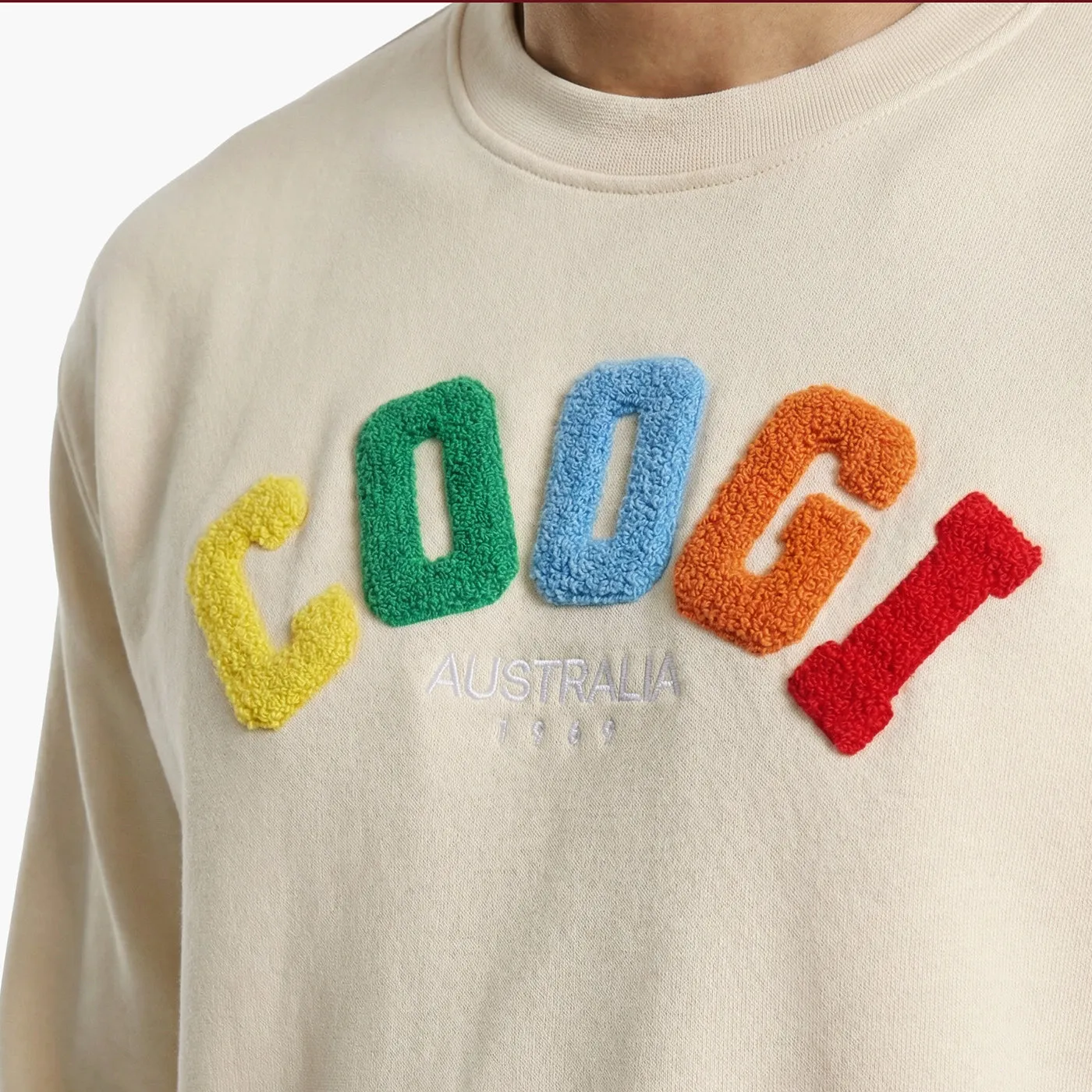 COOGI Crown Reserve Block Logo Crew hanorac oversized bone